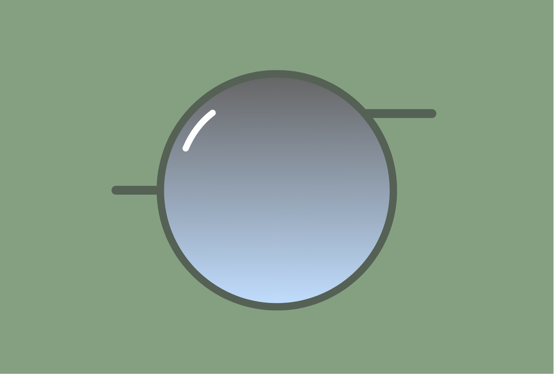 yewear-Logo von Yvonne Friedrich Handelsvertretung – Brillenglas-Symbol in Olivgrün